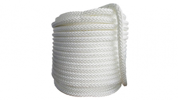 7мм х 50м Канат поліпропіленовий плетений 12-сталковий білий ТВМ
