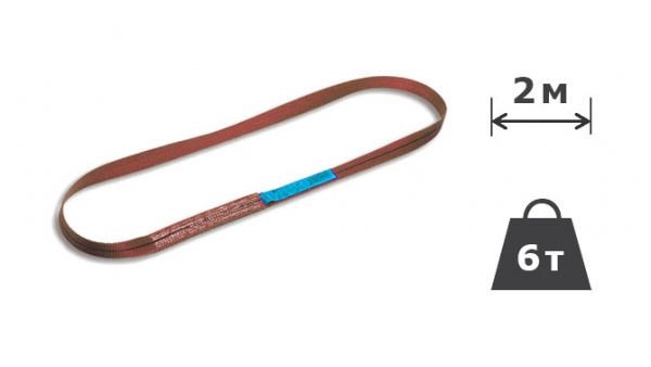 6т х 2м Строп текстильний кільцевий