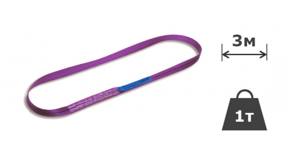 1т х 3м Строп текстильний кільцевий